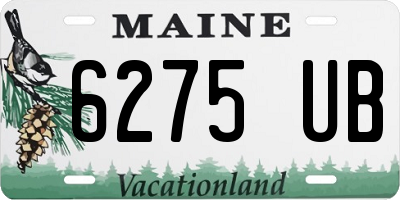ME license plate 6275UB