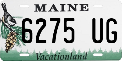 ME license plate 6275UG