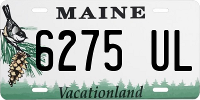 ME license plate 6275UL