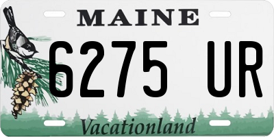 ME license plate 6275UR