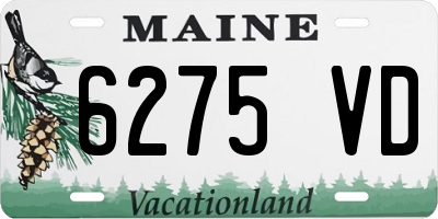 ME license plate 6275VD