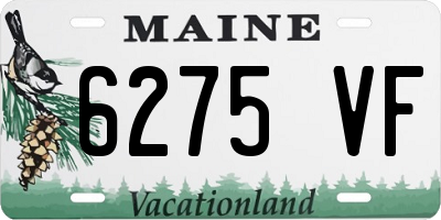 ME license plate 6275VF