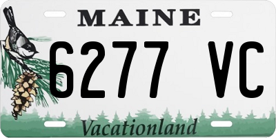 ME license plate 6277VC