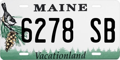 ME license plate 6278SB