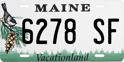 ME license plate 6278SF