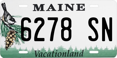 ME license plate 6278SN