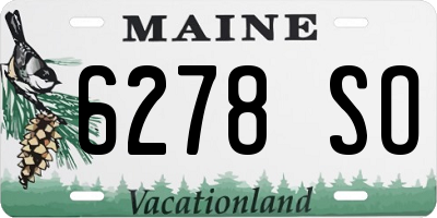 ME license plate 6278SO