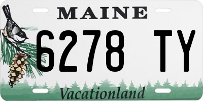 ME license plate 6278TY