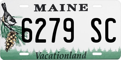ME license plate 6279SC