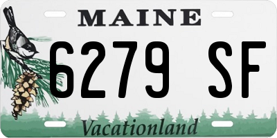 ME license plate 6279SF