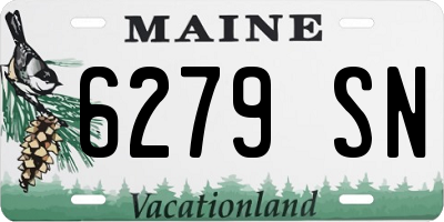ME license plate 6279SN