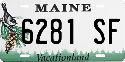 ME license plate 6281SF