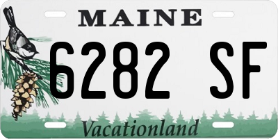 ME license plate 6282SF