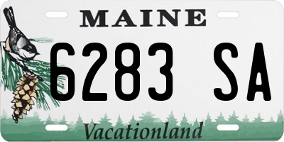 ME license plate 6283SA