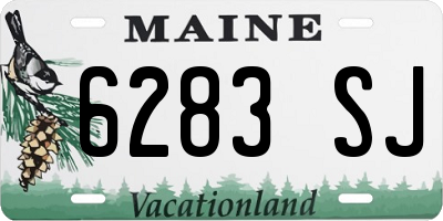 ME license plate 6283SJ