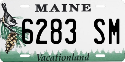 ME license plate 6283SM