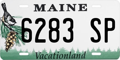ME license plate 6283SP
