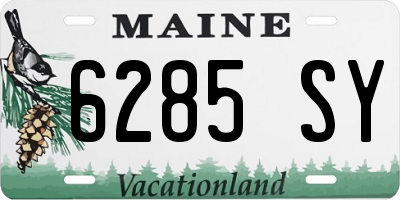 ME license plate 6285SY