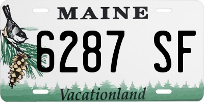 ME license plate 6287SF