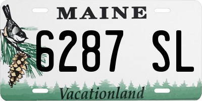 ME license plate 6287SL