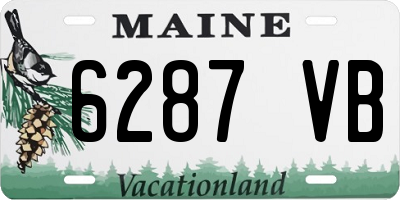 ME license plate 6287VB