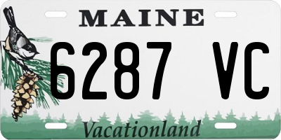 ME license plate 6287VC