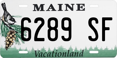 ME license plate 6289SF
