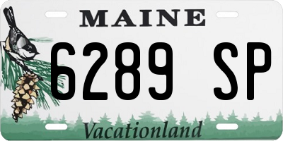 ME license plate 6289SP