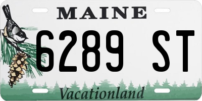 ME license plate 6289ST