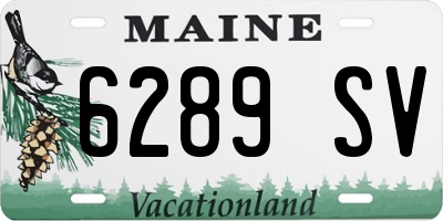 ME license plate 6289SV