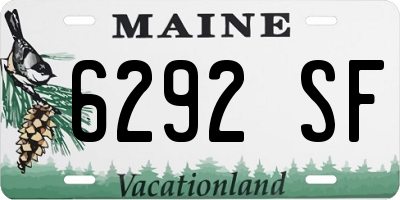 ME license plate 6292SF