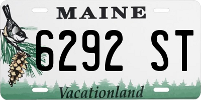 ME license plate 6292ST