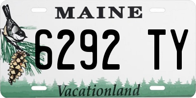 ME license plate 6292TY