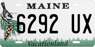 ME license plate 6292UX