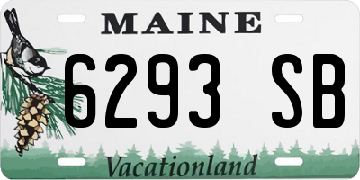 ME license plate 6293SB