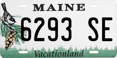 ME license plate 6293SE