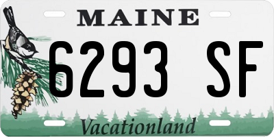 ME license plate 6293SF