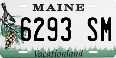 ME license plate 6293SM