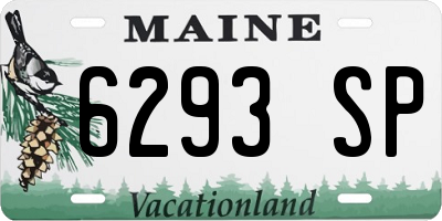 ME license plate 6293SP