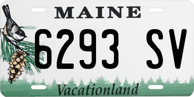 ME license plate 6293SV