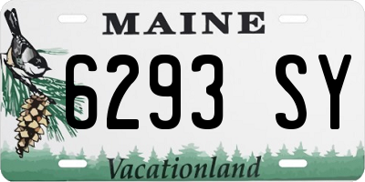 ME license plate 6293SY