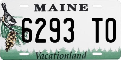 ME license plate 6293TO
