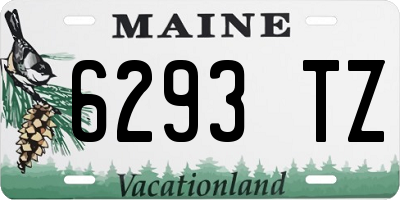 ME license plate 6293TZ