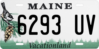 ME license plate 6293UV