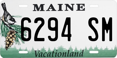 ME license plate 6294SM