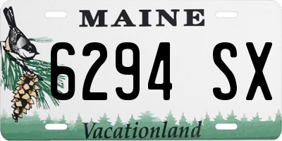 ME license plate 6294SX
