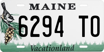 ME license plate 6294TO