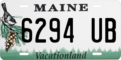 ME license plate 6294UB