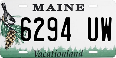 ME license plate 6294UW