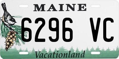 ME license plate 6296VC